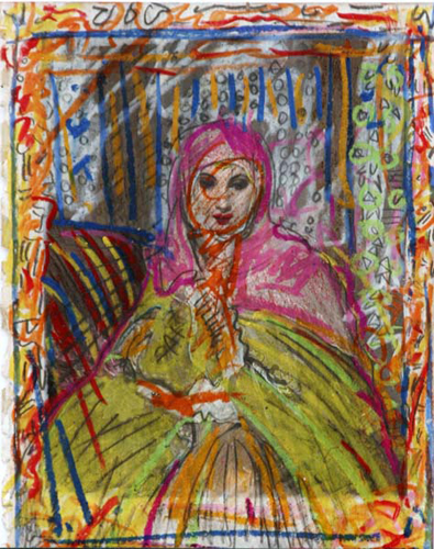 Odalisque-Oil Pastel and Pencil on Paper_12x9 in_2009